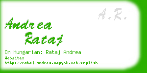 andrea rataj business card